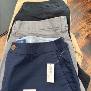 Old Navy Women's Chino Shorts - Navy, Gray, Black, Khaki - set of 4